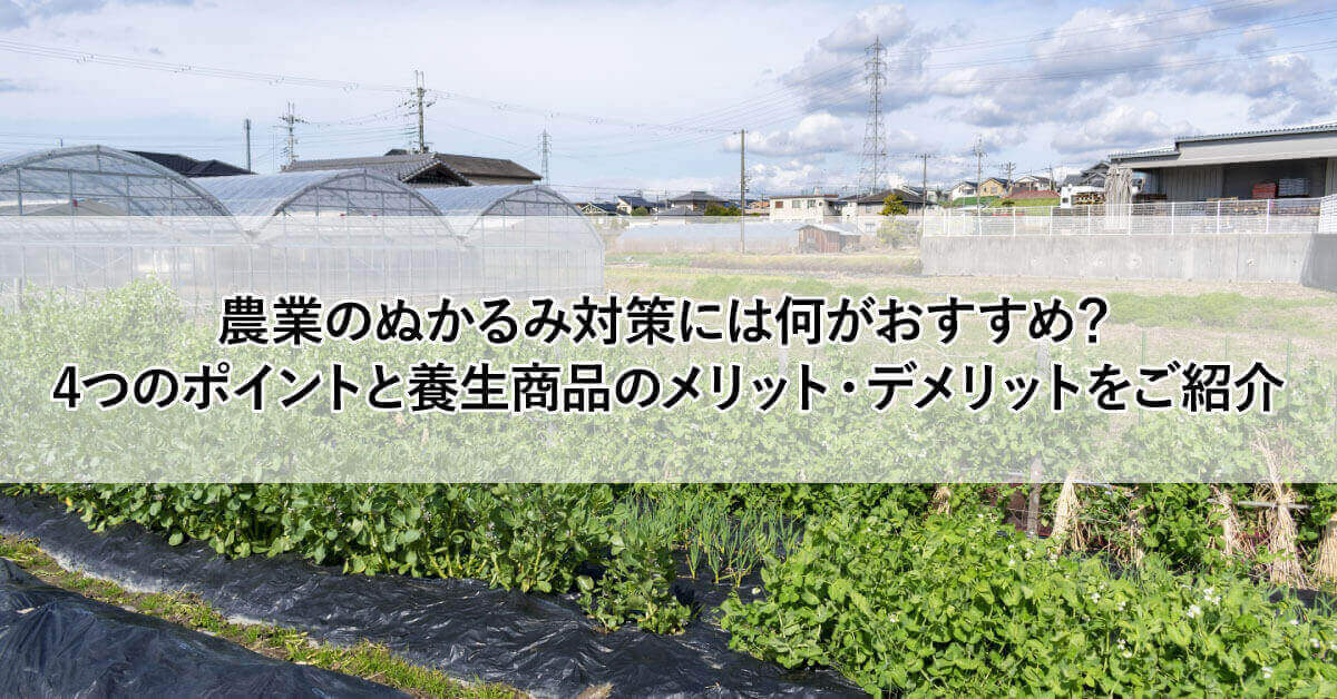 農業のぬかるみ対策にはなにがおすすめ？4つのポイントと養生商品のメリットデメリットをご紹介